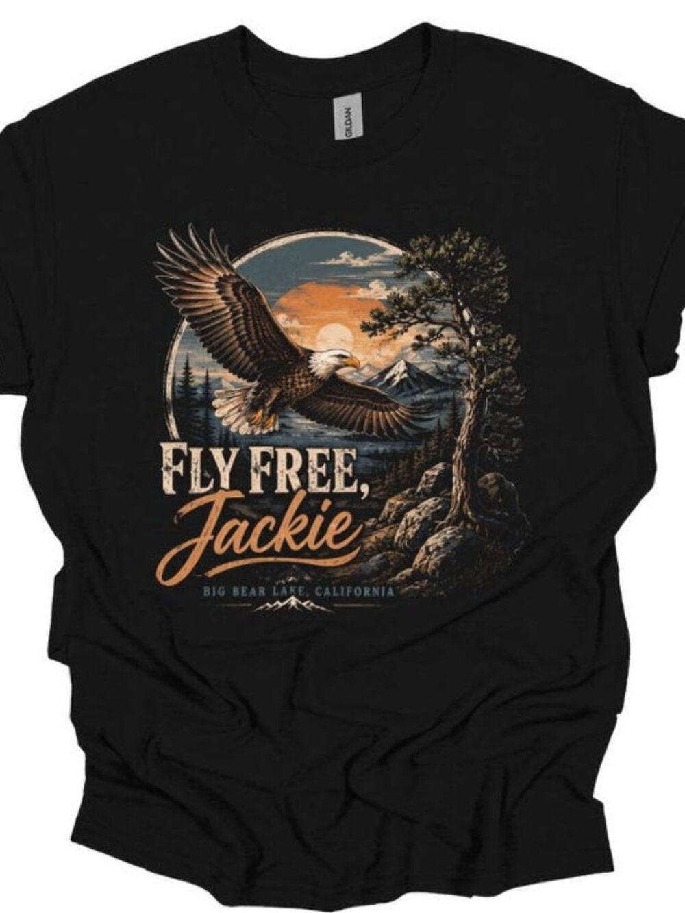 Jackie the Eagle Shirt, Jackie Fly Free T-Shirt black